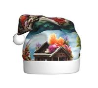 WHJDPP Chalet By The Sea Picture - Gorro de Navidad para adultos, para Navidad, Halloween, Año Nuevo, ventas, promociones