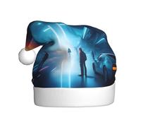WHJDPP Ciencia ficción Future Picture - Sombreros de Navidad de felpa para hombres y mujeres, gorras de fiesta de Año Nuevo para adultos