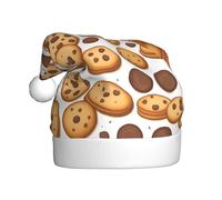 WHJDPP Cookies Food Chocolate Chip Biscuits - Sombrero de Navidad impreso para adultos y celebraciones festivas como regalo para hombres y mujeres
