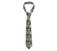 WHJDPP Corbata para hombre con imagen de cachorro tímido, suave y cómoda, no se deforma, resistente a la decoloración, plana y nítida