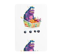 WHJDPP Cuadro decorativo con diseño de monstruo en un carro, 20,3 x 30,5 cm, hecho de hojalata, resistente al desgaste y duradero