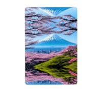 WHJDPP Cuadro decorativo de estaño impreso con diseño de Monte Fuji a principios de primavera, 20,3 x 30,5 cm, hecho de hojalata, resistente al desgaste y duradero