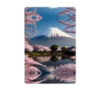 WHJDPP Cuadro decorativo de estaño impreso con diseño de Monte Fuji a principios de primavera, 20,3 x 30,5 cm, hecho de hojalata, resistente al desgaste y duradero