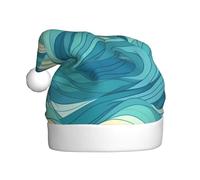 WHJDPP Dawn Ocean Waves - Gorro de Navidad para adultos, diseño suave, ligero y esponjoso para hombres y mujeres