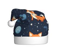 WHJDPP Fox On The Galaxy - Gorro de Navidad para adultos, suave y esponjoso, ideal para uso a largo plazo