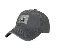WHJDPP Gorra de béisbol de mezclilla lavada negra con patrón de rata gris para hombres y mujeres, ala curvada clásica, Deep Heather, talla única