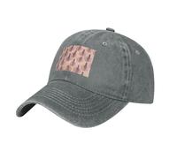 WHJDPP Gorra de béisbol de mezclilla lavada negra, patrón de sello de lavanda para hombres y mujeres, ala curvada clásica, Gris, talla única