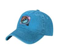 WHJDPP Gorra de béisbol negra con correa ajustable impresa del universo maravilloso, algodón clásico para hombres y mujeres, transpirable y elegante, azul, Talla única