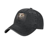 WHJDPP Gorra de béisbol negra con diseño de cabeza de oveja, correa ajustable, algodón clásico para hombres y mujeres, transpirable y elegante, Negro, Talla única