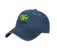 WHJDPP Gorra de béisbol negra con diseño de trébol de cuatro hojas, ajustable, de algodón, ala curvada clásica, azul marino, Talla única