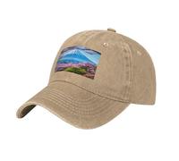 WHJDPP Gorra de béisbol negra con diseño de vaquero Fuji a principios de primavera, gorra de algodón ajustable con ala curvada clásica, natural, Talla única