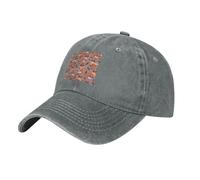 WHJDPP Gorra de béisbol negra con estampado de zorro de otoño ajustable de algodón con ala curvada clásica, gris, Talla única