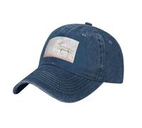 WHJDPP Gorra de béisbol negra para adultos, con estampado de ciervo blanco fantasma para hombres y mujeres, elegante y duradera, Azul marino, talla única