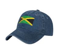 WHJDPP Gorra de béisbol negra para adultos, con la bandera de Jamaica impresa para hombres y mujeres, cómoda y ajustable, Azul Marino, talla nica