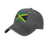 WHJDPP Gorra de béisbol negra para adultos, con la bandera de Jamaica impresa para hombres y mujeres, elegante y duradera, Deep Heather, talla única