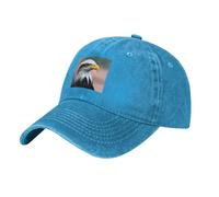 WHJDPP Gorra de béisbol negra para adultos, diseño de cabeza de águila impresa, para hombres y mujeres, elegante y duradera, Azul, talla única