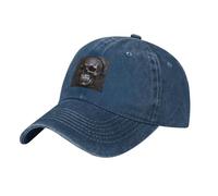 WHJDPP Gorra de béisbol negra para adultos, diseño de calavera de color cobre, para hombres y mujeres, elegante y duradera, Azul marino, talla única