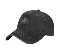 WHJDPP Gorra de béisbol negra para adultos, diseño de ciervo Sika en el castillo para hombres y mujeres, uso deportivo y de viaje, NEGRO, talla nica