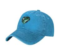 WHJDPP Gorra de béisbol negra para adultos, diseño de corazón de diamante verde cristalino, para hombres y mujeres, elegante y duradera, Azul, talla única