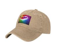 WHJDPP Gorra de béisbol negra para adultos, diseño de corazones del orgullo gay de color arcoíris, para hombres y mujeres, elegante y duradera, Natural, talla única