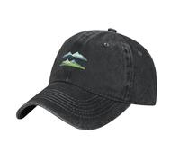 WHJDPP Gorra de béisbol negra para adultos, diseño de esquina de montaña nevada, para hombres y mujeres, elegante y duradera, Negro, talla única