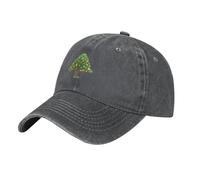 WHJDPP Gorra de béisbol negra para adultos, un árbol grande lleno de campanas pequeñas, impresa, para hombres y mujeres, uso deportivo de viaje, Deep Heather, talla nica