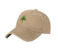 WHJDPP Gorra de béisbol negra para adultos, un árbol grande lleno de campanas pequeñas, impresa, para hombres y mujeres, uso deportivo de viaje, Natural, talla nica