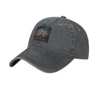 WHJDPP Gorra de béisbol negra para adultos, un pequeño árbol lleno de cuerdas de luces impresa para hombres y mujeres, uso deportivo de viaje, Deep Heather, talla nica