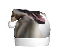 WHJDPP Gorro de Navidad con estampado de perro y texto en inglés «The dog is growling», duradero para adultos, para Halloween, Navidad, Año Nuevo