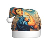 WHJDPP Gorro de Navidad impreso con texto en inglés "We Can Do It" para celebraciones festivas de adultos, como regalo para hombres y mujeres