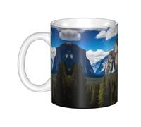 WHJDPP Hermosa taza de cerámica con imagen del parque nacional de Yosemite para capuchino, latte, cereales, yogur, leche, bebidas calientes o frías, horno de microondas