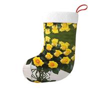 WHJDPP Hermosas rosas amarillas estampadas de Navidad calcetines decorativos añaden alegría festiva a Halloween, Navidad