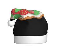 WHJDPP Hermoso sombrero de Navidad con estampado de galletas de fresa, duradero para adultos, para Halloween, Navidad, Año Nuevo