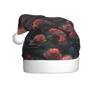 WHJDPP Hermoso sombrero de Navidad con imagen de mar de rosas para adultos, adecuado para Halloween, Navidad y Año Nuevo