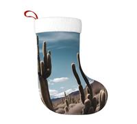 WHJDPP Hermosos calcetines decorativos de Navidad con estampado de cactus para decorar durante Halloween, Navidad y Año Nuevo