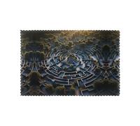 WHJDPP Juego de 6 manteles individuales con estampado de laberinto para mesa de comedor, para hogares y banquetes, fáciles de limpiar a temperatura ambiente para un uso duradero