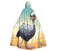 WHJDPP La bonita capa con capucha para adultos con estampado de avestruz es un poncho con capucha súper grande, cómodo y duradero para Halloween