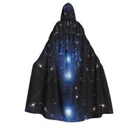 WHJDPP La capa con capucha para adultos con estampado de cielo estrellado es un poncho con capucha súper grande, cómodo y duradero de Halloween