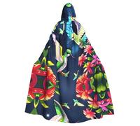 WHJDPP La capa con capucha para adultos con estampado de colibrí Night sh es un poncho con capucha súper grande, cómodo y duradero de Halloween
