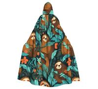 WHJDPP La capa con capucha para adultos con estampado de perezoso cómico es un poncho con capucha súper grande, cómodo y duradero para Halloween