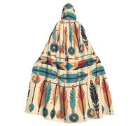 WHJDPP La capa con capucha para adultos con estampado de tribus nativas americanas es un poncho con capucha súper grande, cómodo y duradero para Halloween