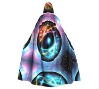 WHJDPP La capa con capucha para adultos con estampado de universo maravilloso es un poncho con capucha súper grande, cómodo y duradero para Halloween