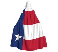 WHJDPP La capa con capucha para adultos con imagen de la bandera de Texas es un poncho con capucha súper grande, cómodo y duradero de Halloween