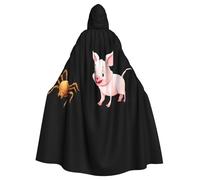 WHJDPP La capa con capucha para adultos Piglet and the Spider Picture es un poncho con capucha de Halloween súper grande, cómodo y duradero