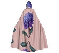 WHJDPP La capa con capucha Purple Bouquet Picture para adultos es un poncho con capucha súper grande, cómodo y duradero de Halloween
