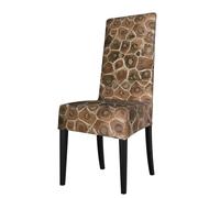 WHJDPP La funda para silla de comedor con patrón de piedra Petoskey es fácil de desmontar y está hecha de tela de alta resistencia que es resistente al desgaste