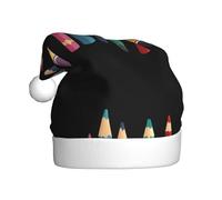 WHJDPP Lápices de colores deformados con imagen de sombreros de Navidad de felpa para hombres y mujeres, gorras de fiesta de Año Nuevo para adultos