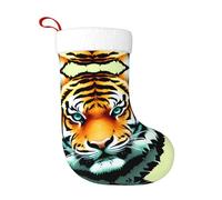 WHJDPP Little Fat Tiger Head - Calcetines decorativos de Navidad con estampado de cabeza de tigre para decorar durante Halloween, Navidad y Año Nuevo