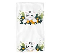 WHJDPP Little White Tiger in The Bouquet - Toallas de toalla de 69.8 x 40.6 cm, agradables al tacto, absorbentes, esponjosas y suaves para baño, playa, exteriores