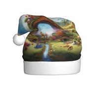 WHJDPP Little World Under the Rainbow - Gorro de Navidad duradero para adultos, para Halloween, Navidad, Año Nuevo
